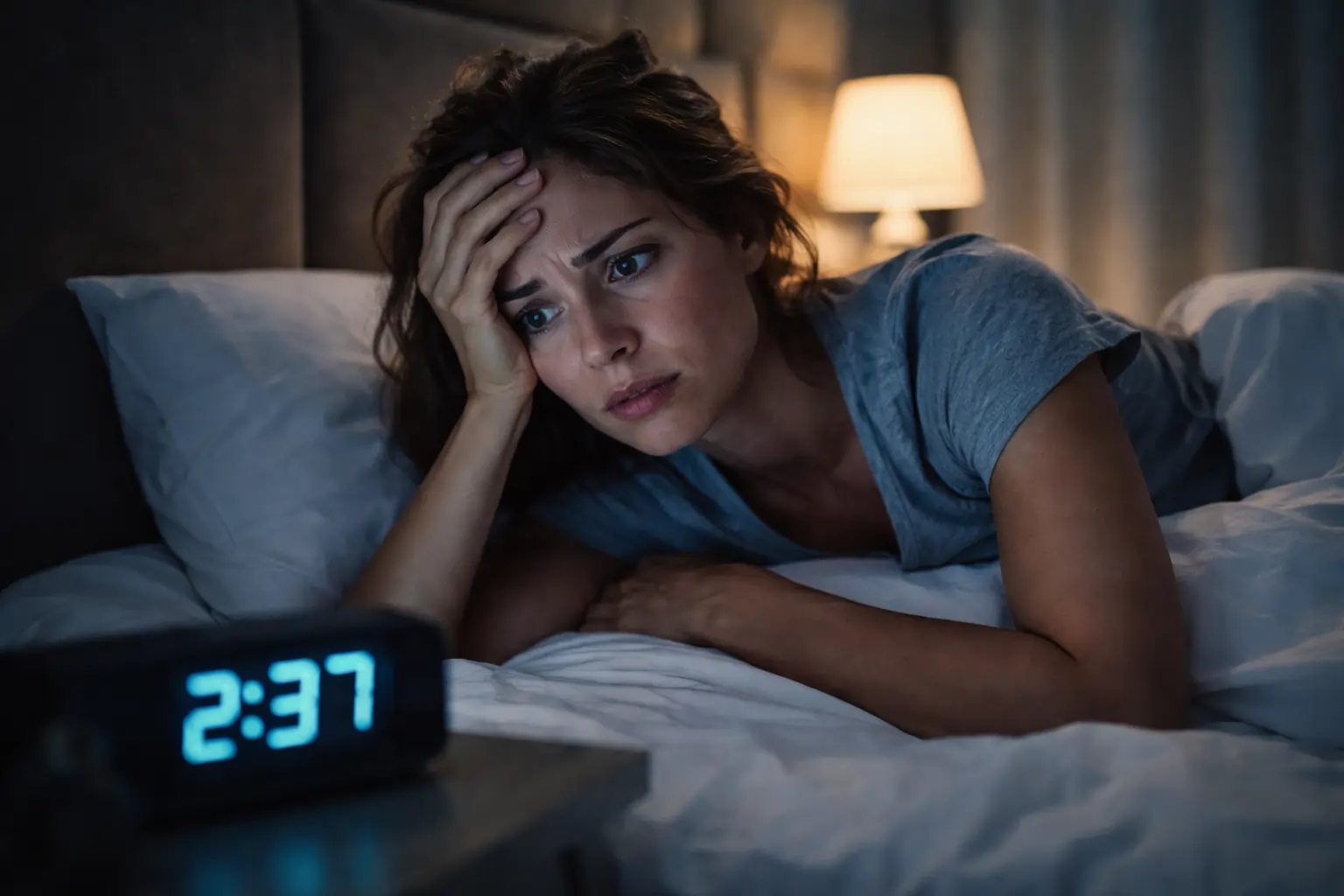 Femme victime d'insomnie à cause de son lieu de vie